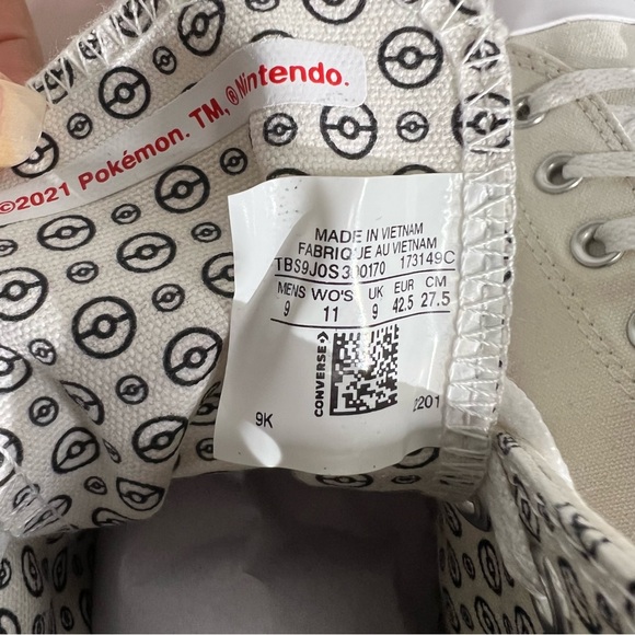 Rare Converse By You Pokémon 25th Anniversary 173149c Men Size 9 Women’s Size 11 - Picture 9 of 12